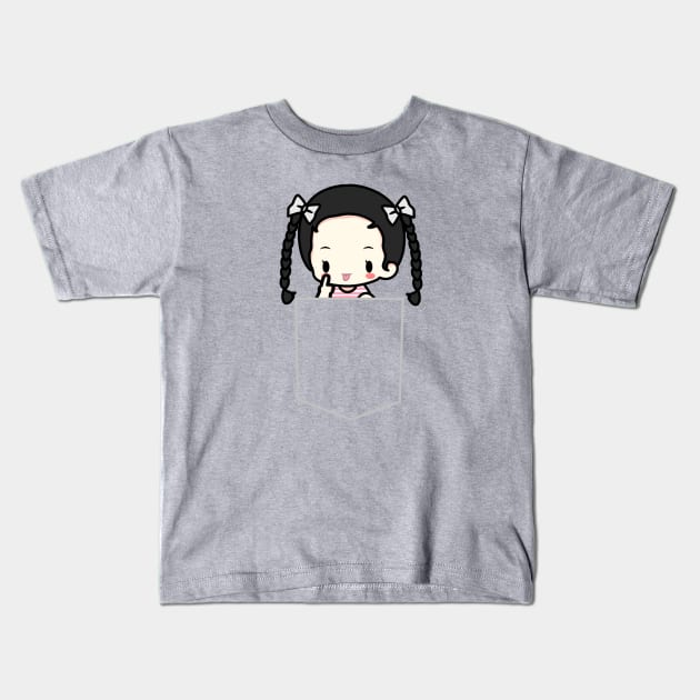 Cute girl Kids T-Shirt by MPArt